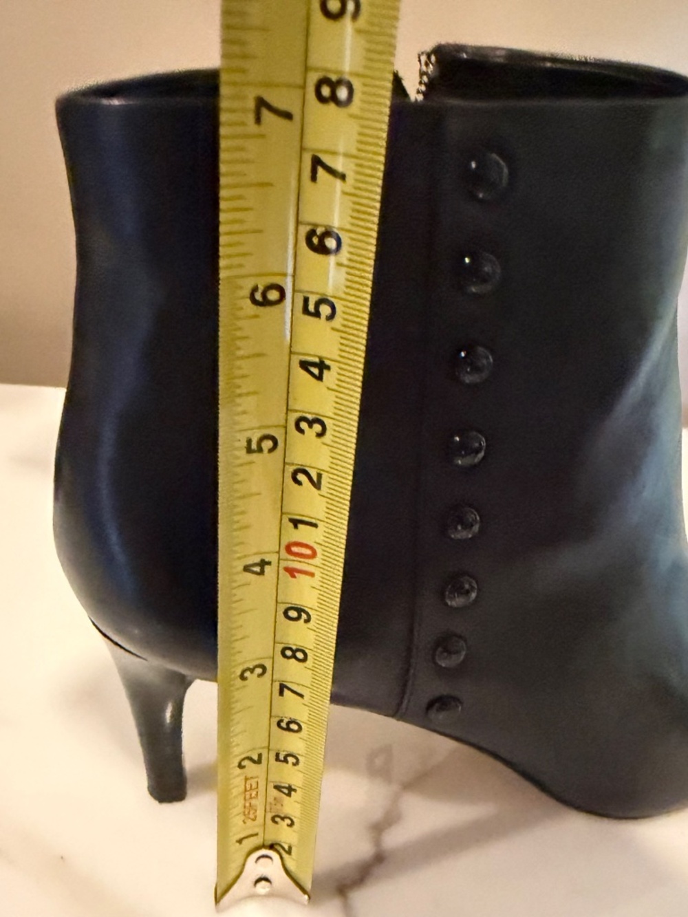 COACH Hickory Black Soft Shine Leather Studded Booties - Like New Size 8 M - Picture 8 of 11